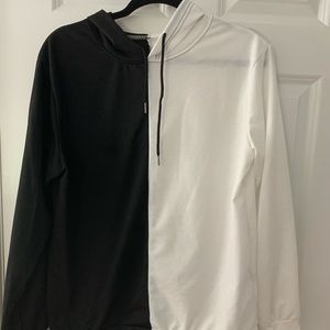 Black and white hoodie